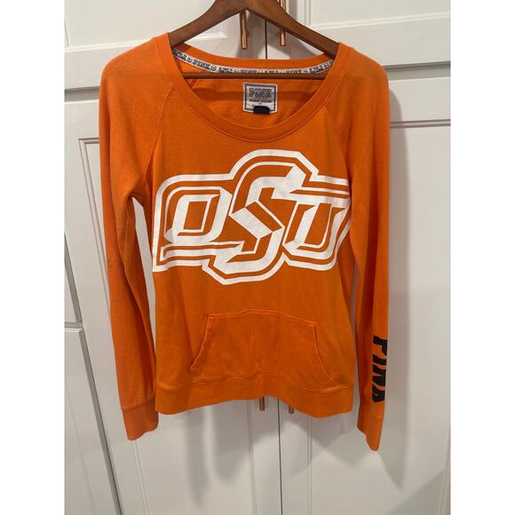 Collegiate collection Victoria secret Pink OSU Oklahoma medium long sleeve - Picture 1 of 5